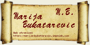 Marija Bukatarević vizit kartica